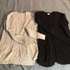 2 Mossimo (Target) Long Open Cardigans, Size M